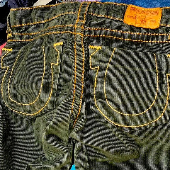 Tru Religion Joey Corduroy flare jeans size 12 - Picture 1 of 5